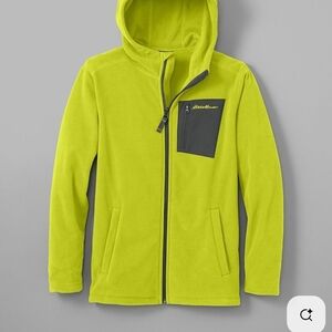 Eddie Bauer Kids Sz 12  Green Fleece Hoodie Jacket Gorpcore Acrivewear Outdoor